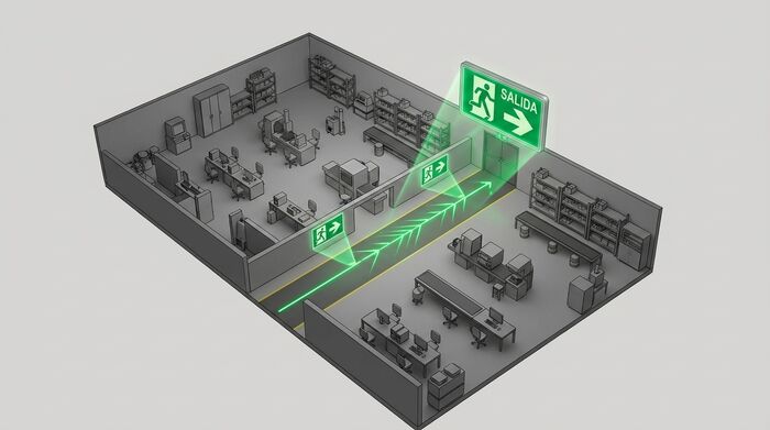 Instalación de señalética en planta